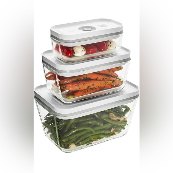NIB ZWILLING Fresh & Save 3-pc Glass Food Storage Container, Meal Prep Container - Picture 2 of 14